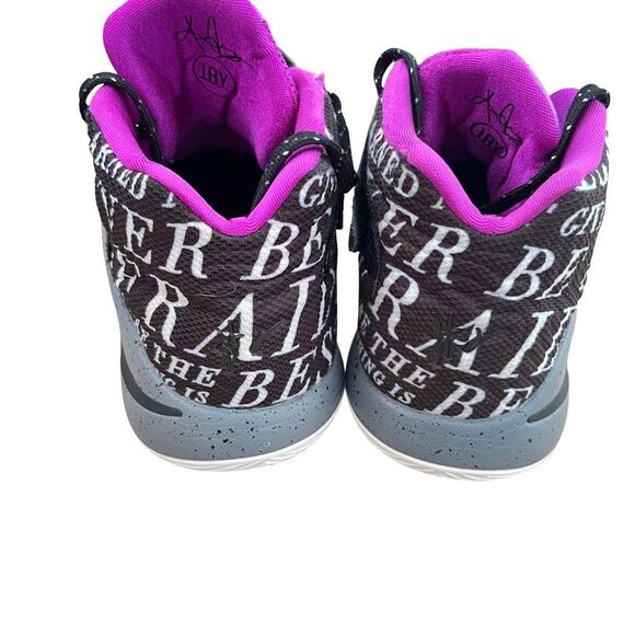 Nike Kyrie 2 NikeID Black/Gray Purple Basketball J.B.Y Sneakers - Picture 4 of 15